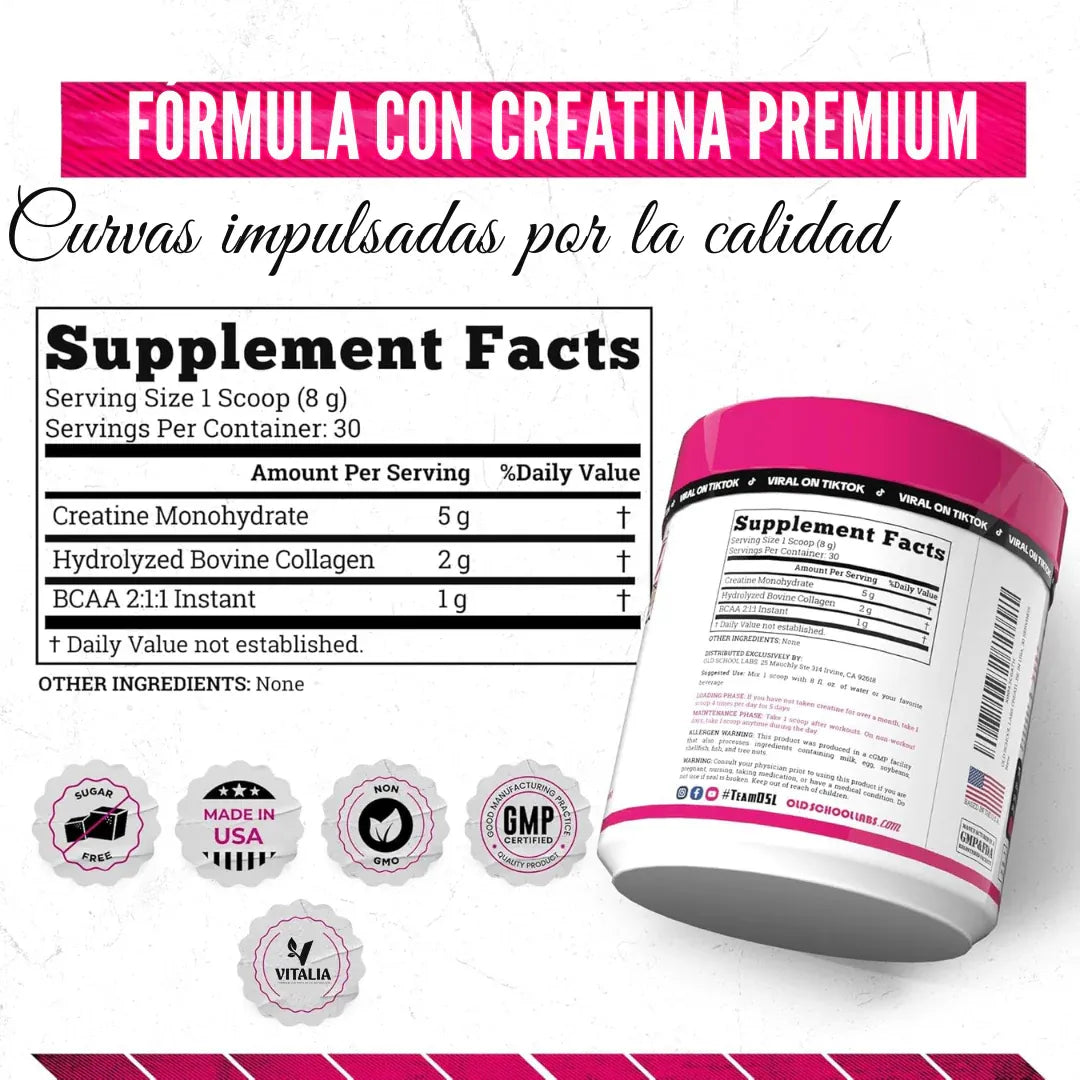 Creatina Monohidratada para Mujer - Old School™