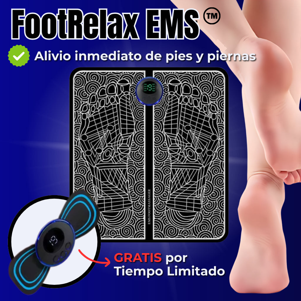 Kit Alivio Total: FootRelax EMS™ + Masajeador Portátil Gratis 🎁