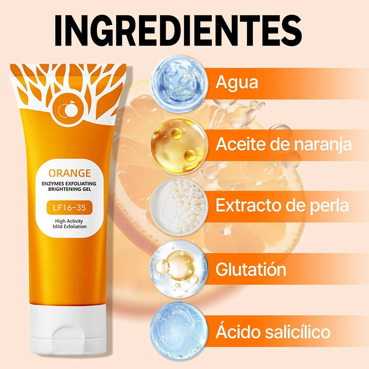 OrangeGlow™ - Exfoliante Enzimático de Naranja