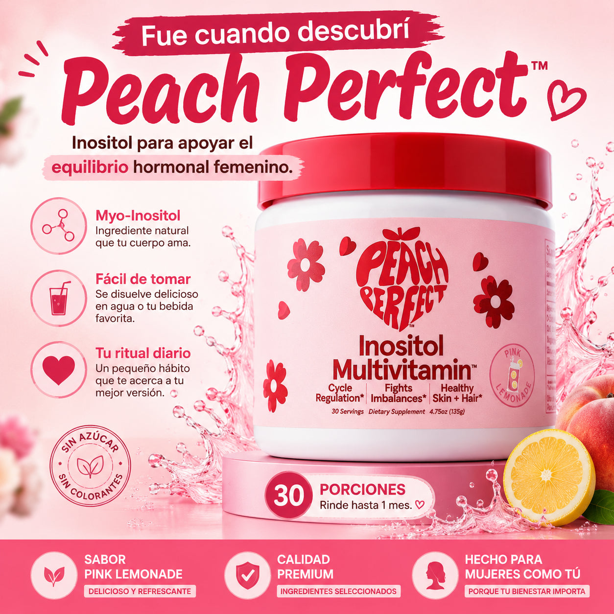 Peach Perfect™ — Apoyo Natural en tu Camino al Embarazo