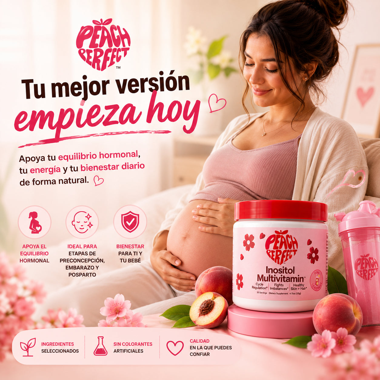 Peach Perfect™ — Apoyo Natural en tu Camino al Embarazo