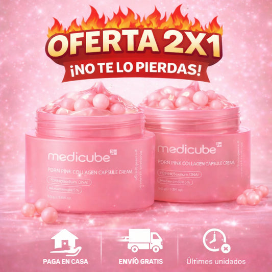 Medicube™ 2x1 - Crema de Cápsulas PDRN de Salmon