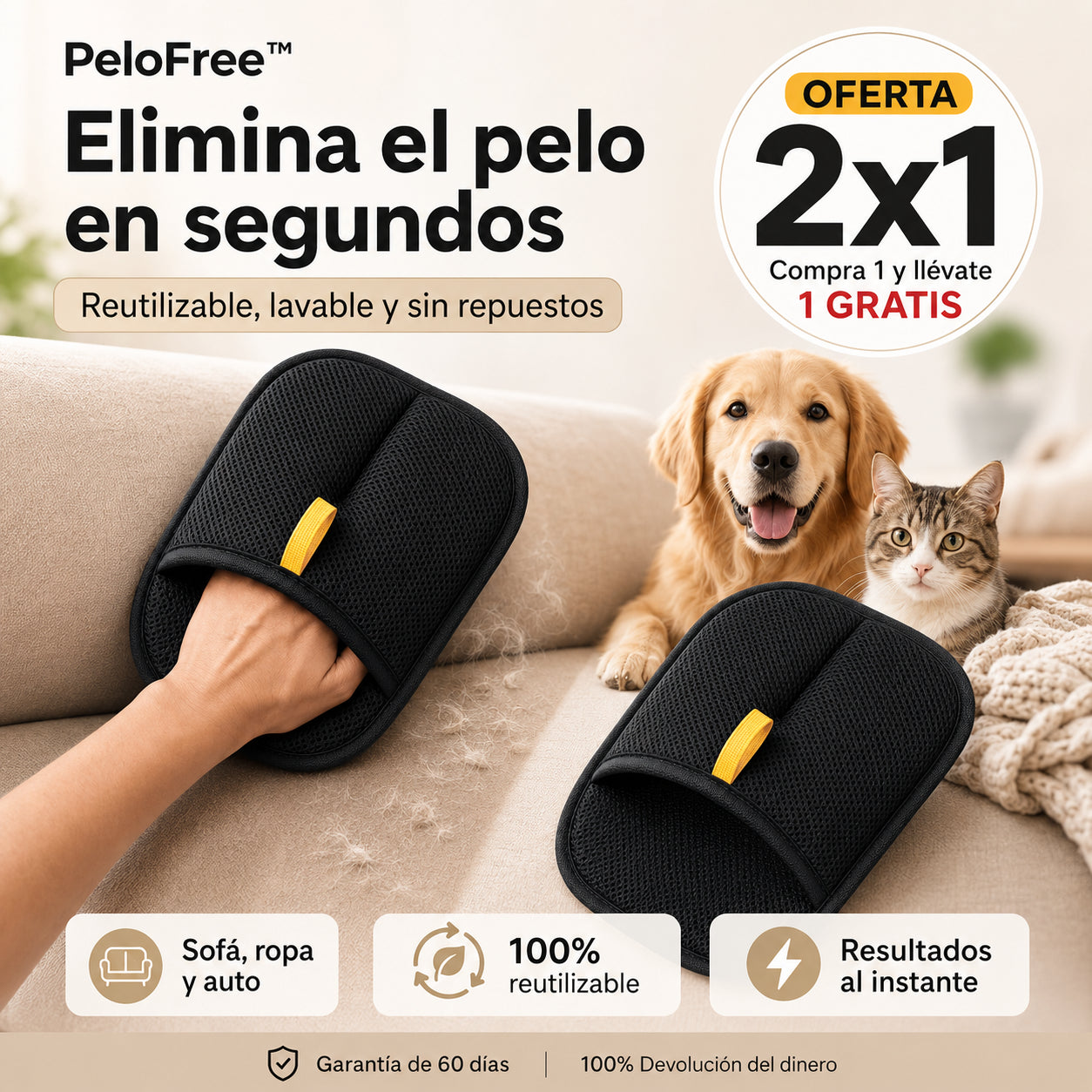 PeloFree™ 2x1 - Elimina el Pelo en Segundos ✨