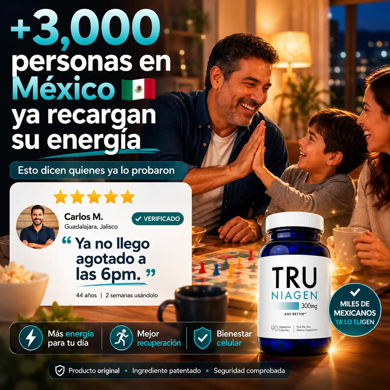NAD+ Tru Niagen™ - Rejuvenece desde el interior 2x1