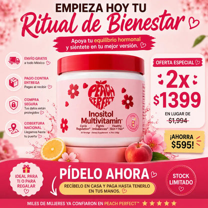 Peach Perfect™ — Apoyo Natural en tu Camino al Embarazo