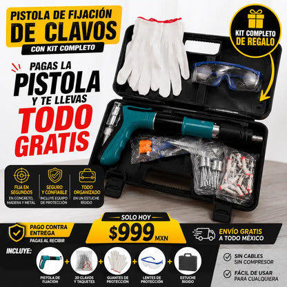 FijaClavos Pro™ - Pistola Fijadora de Clavos