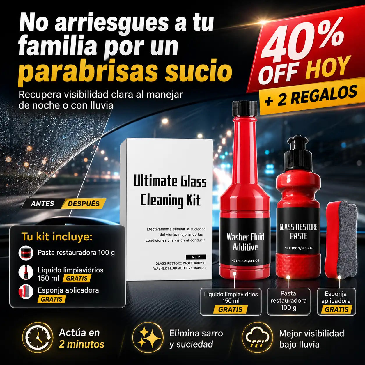 VisiónClara™ - Kit Completo de Limpieza y Protección