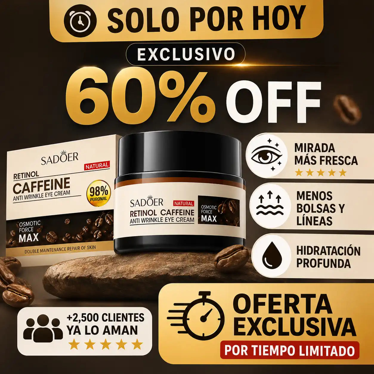 Crema de Retinol y Cafeína