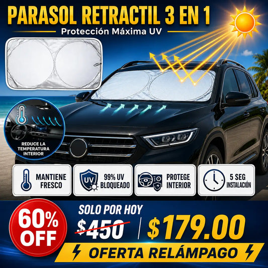 Parasol Retractil 3 en 1