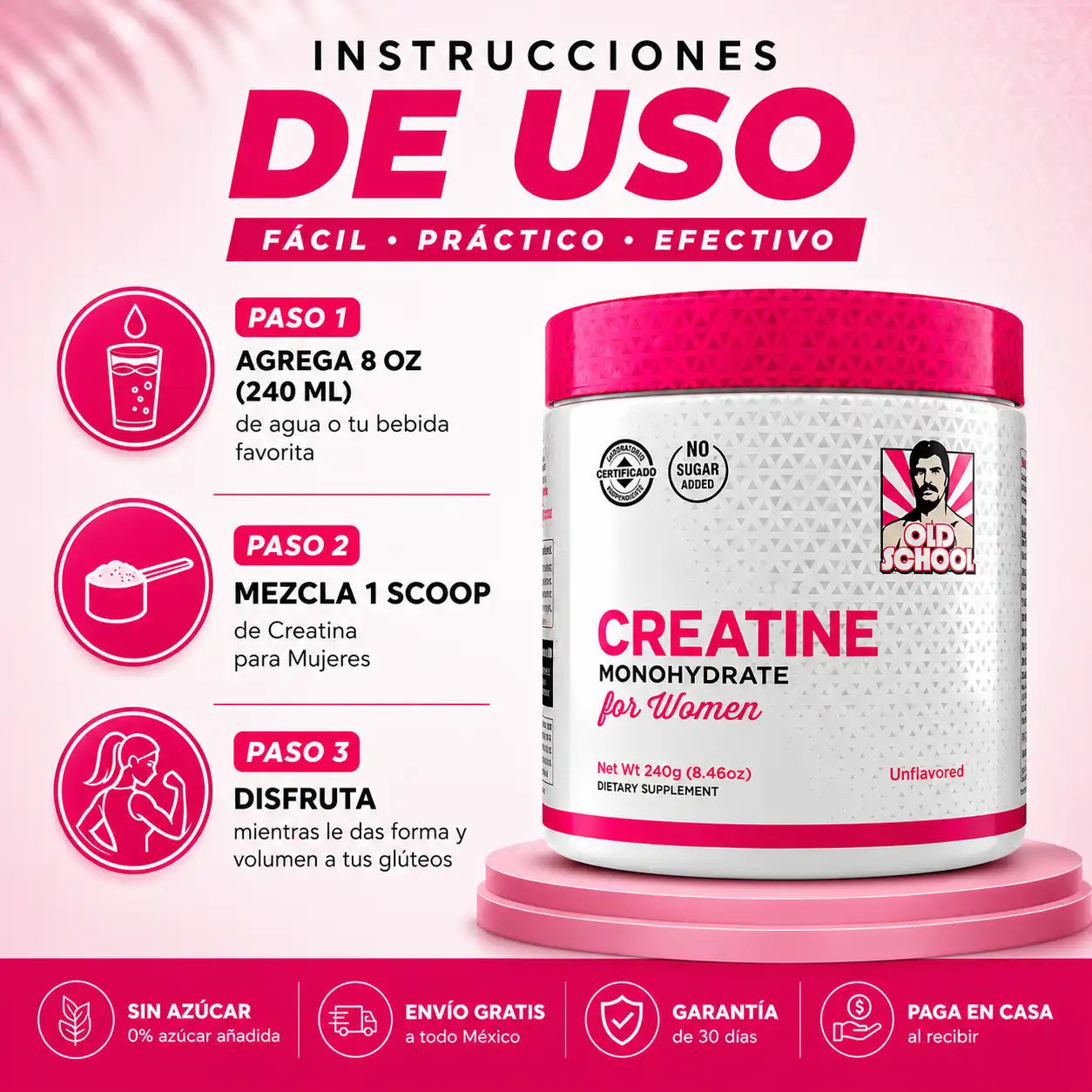 Creatina Monohidratada para Mujer - Old School™