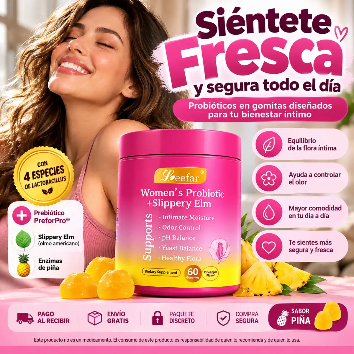 Leefar® - Gomitas de Flora Íntima