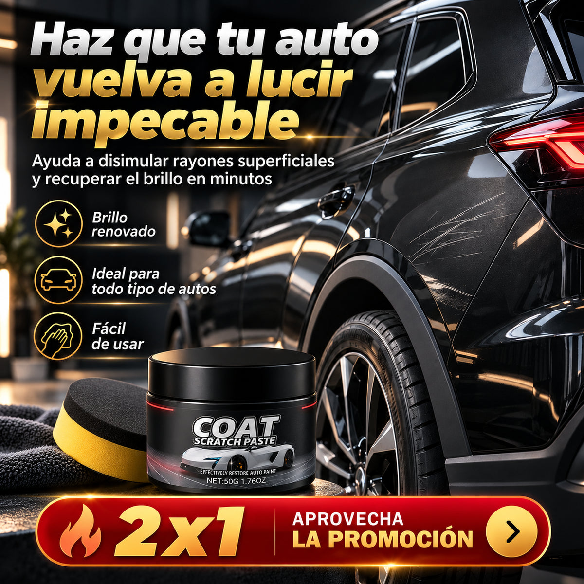 Coat Scratch™ - Elimina Rayones y Potencia el Brillo 2X1🎁