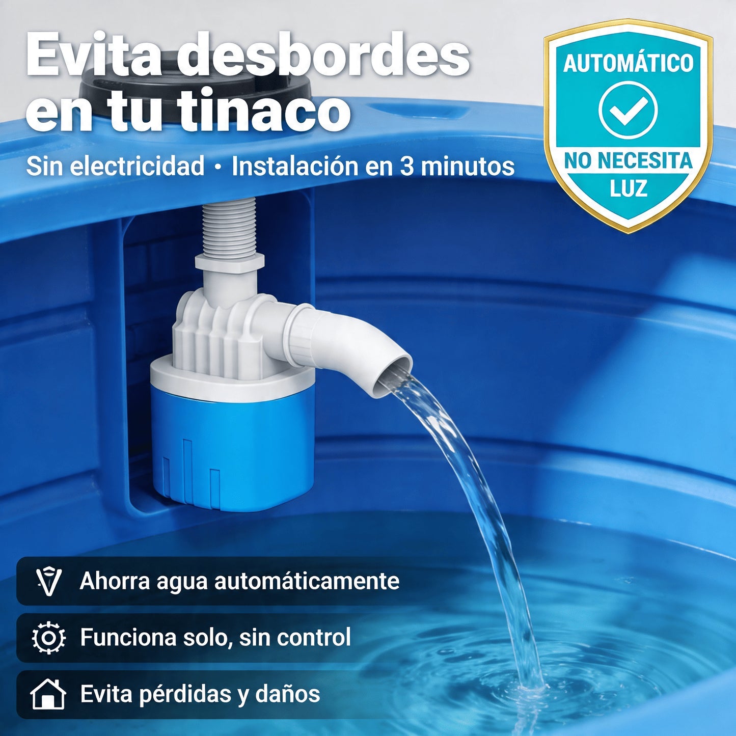 AquaStop Pro™ - Evita desbordes en tu tanque
