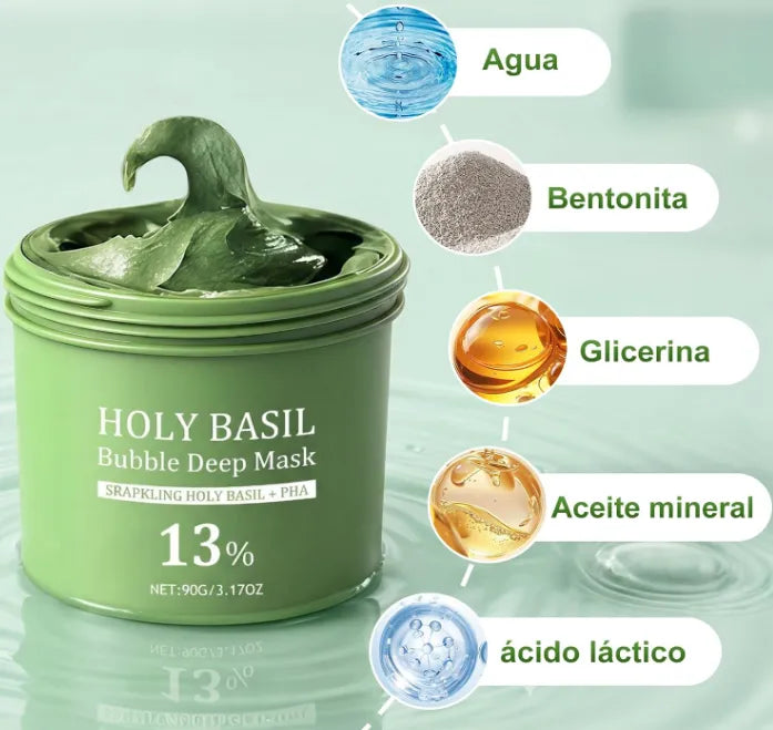 Holy Basil™ – Mascarilla Coreana de Burbujas