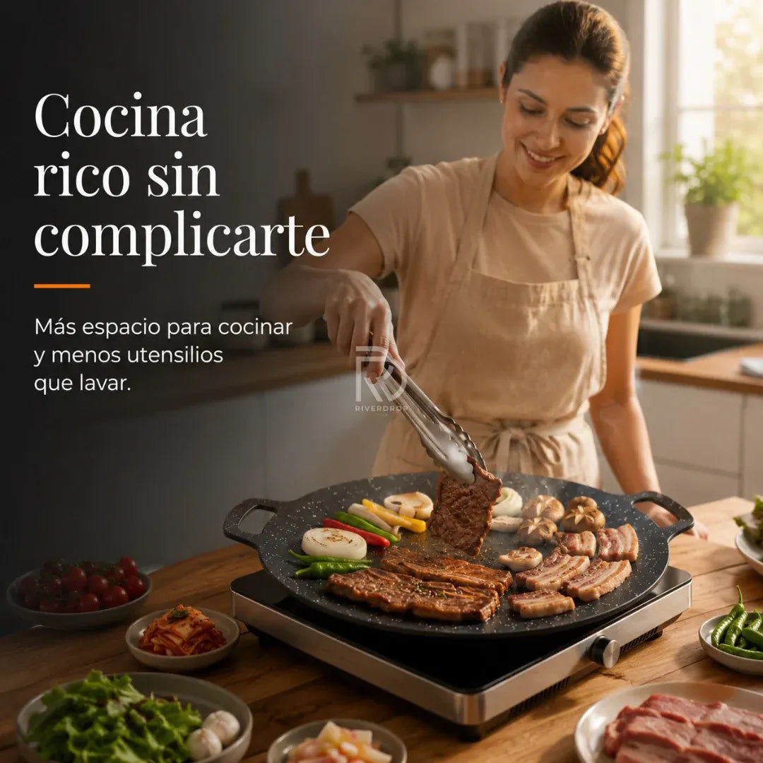 2x1 Parrilla Coreana™ - Todo se cocina parejo, nada se pega