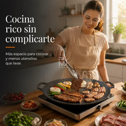2x1 Parrilla Coreana™ - Todo se cocina parejo, nada se pega