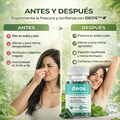 Oferta 2x1: DEOS™ - Desodorante Interno que Elimina Olor desde la Raíz