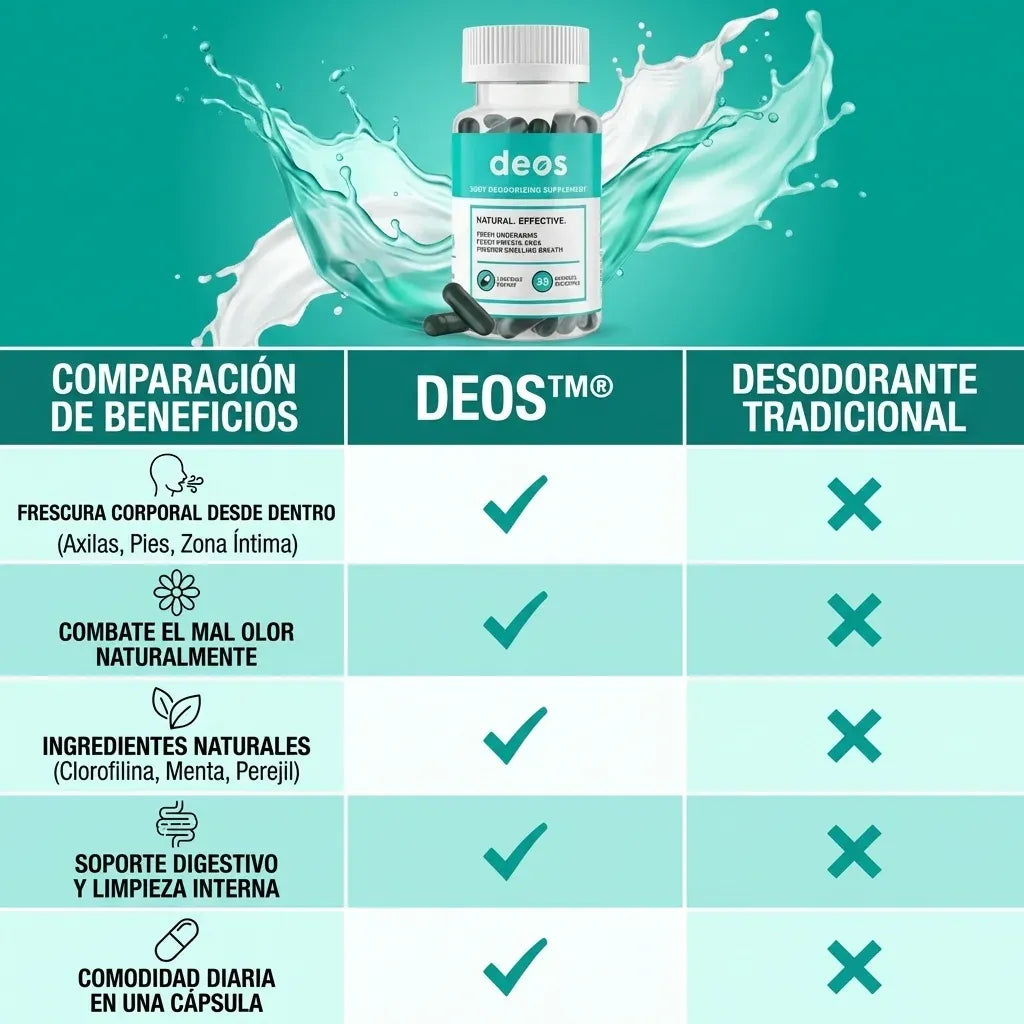 Oferta 2x1: DEOS™ - Desodorante Interno que Elimina Olor desde la Raíz