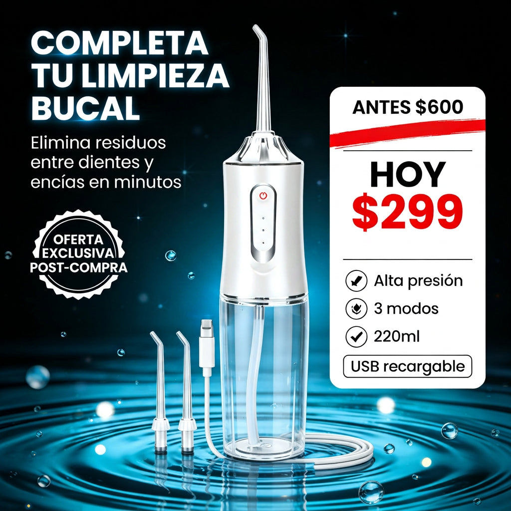 Irrigador Bucal Eléctrico 3 en 1